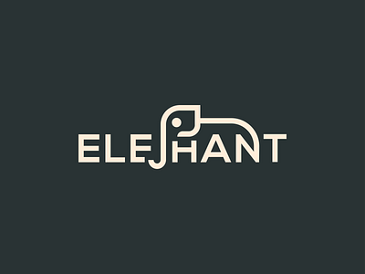 Elephant Wordmark anaimal logo animal branding branding logo creative logo elephant elephant logo elephant wordmark logo logo logo design minimal logo simple logo wordmark wordmark logo