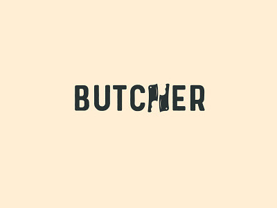 Butcher Wordmark Logo ! animal logo branding branding logo butcher butcher logo creative logo logo logo design meat logo minimal logo simple logo typography typography logo wordmark wordmark logo