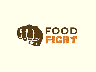 Food Fight Logo ! barnding branding logo creative food logo fight logo food food fight logo food logo logo logo design logomark wordmark
