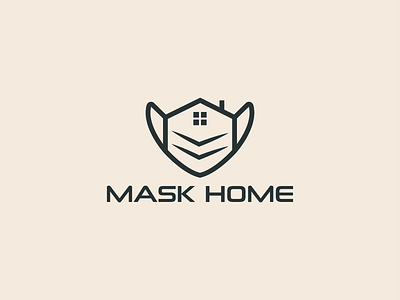 Mask Home branding corona corona logo home home logo house house logo logo logo design logo idea mask mask home mask house mask house logo mask logo medical logo safe logo