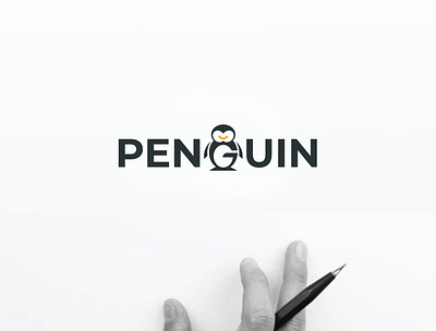 Penguin ! bird logo branding creative logo logo logo design logo idea logo inspiration penguin penguin logo penguin wordmark logo sea birds sea birds logo simple logo text logo wordmark wordmark logo