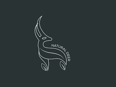 Natural Deer deer line art deer logo drawing logo natural deer