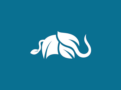 Natural Elephant creative elephant elephant elephant logo leaf elephant natural elephant