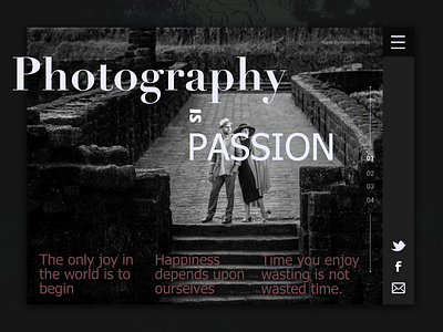 photographer Blog Design blog concept design minimal photographer ui ux web webdesign website