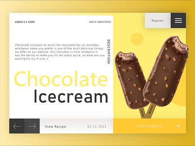 Chocolate IceCream chocolate concept design icecream ui ux webdesign website