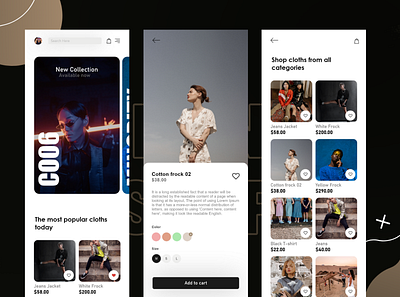 Brand Shop App Design app concept design designer ui ux