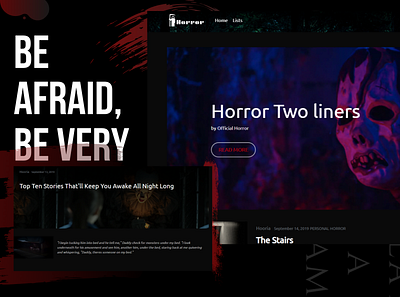 Horror design horror webdesign