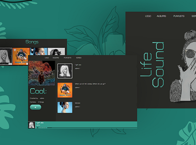 Music Streaming design illustration typography