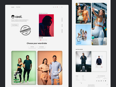 Fashion Brand & Clothing Store Landing Page apparal branding clothing company ecommerce fashion blogger homepage landing page mackover menswear outfits product shop style summer ui ux website winter