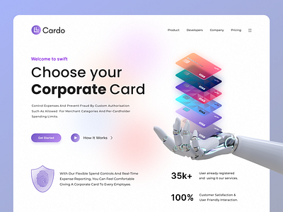 💳Cardo- Corporate Banking Website Design