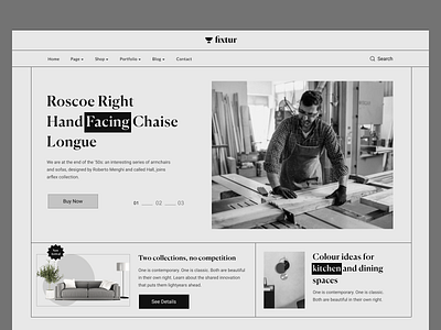 Furniture Shop Landing Page Design