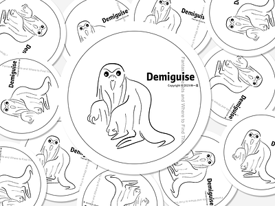 Demiguise demiguise illustration line art logo