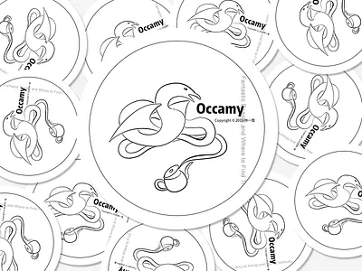 Occamy illustration line art logo occamy