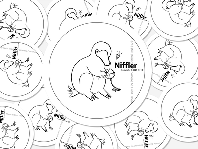 Niffer illustration line art logo niffer