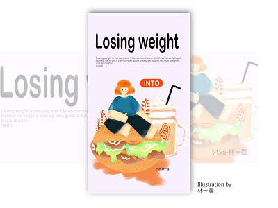 lose weight banner illustration open screen