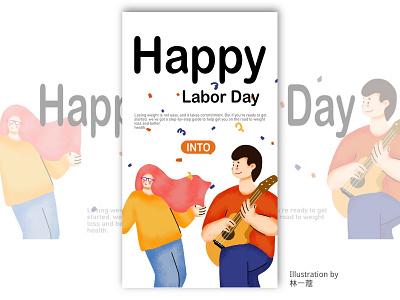 labor day banner illustration labor day open screen