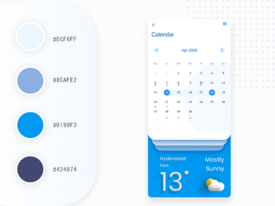 Calendar UI- with color palette