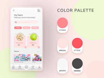 Food Delivery App appui appuikit designer dribbble dribbleweeklywarmup ecommerce foodapp foodappui pastelcolors pastelui uidesign uikit uiuxdesign