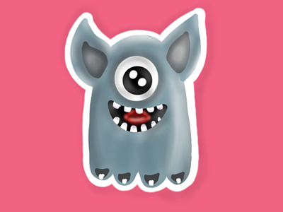 Monster: grey. digitaldrawing monster proceate