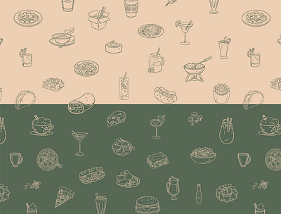 Food Illustrations & Pattern Design brand identity branding design graphicdesign illustration pattern design vector vectorart visual design