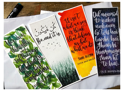 Handlettered Bookmarks