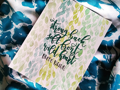 Handettered Quote | Brene Brown calligraphy design graphicdesign handlettering illustration lettering traditional art typography visual design watercolor