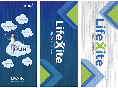 LifeXite roll-ups blue brand cloud creative design graphic green illustrator insipration roll up standee