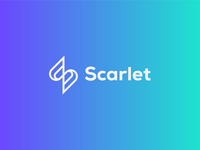 Scarlet logo design blue brand identity letter mark logo design logos modern typography visual effects