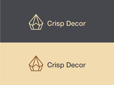 Crisp decor logo design blog brand designer brand mark clean geometric graphic designer interior design logo design logo designer logo mark logocore minimal modern