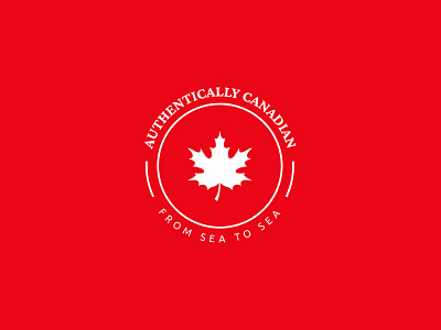Authentically Canadian brand identity designer canada canadian emblem graphic desiger illustration leaf logo design logo mark typography vector