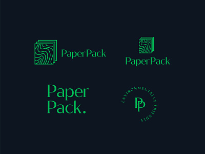 Paper Pack | Custom Made Packaging environment friendly green logo lockups modern packaging paper wood