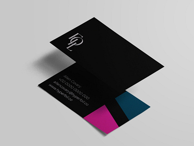 HyperFoil | Business card black blue business card elegant futuristic graphic design isolate logotype modern pink typography