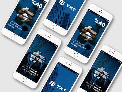 TXT | Posts blue brand identity brand identity designer branding note taking app social media social media posts social network social posts