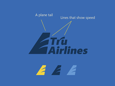 Tru Airlines - Logo Concept airlines airplane airplane logo branding concept identity logo logo mark logodesigner modern speed