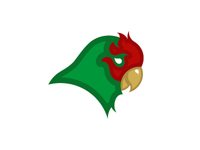 Parakeet logo design animal logo design green illustration logo logo design logo mark logodesign parakeet parrot red vector