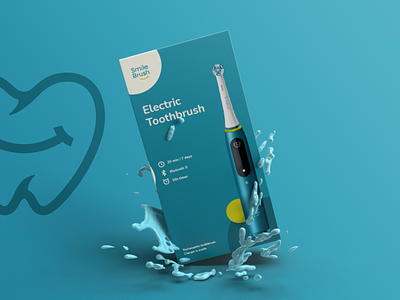 Smile Brush | Brand Identity blue brand identity branding business card graphic design modern small business stationary design toothbrush visual identity