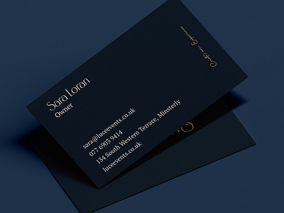Luce Events | Business card brand identity brand identity designer branding business card elegant events company graphic designer luxurious modern stationery