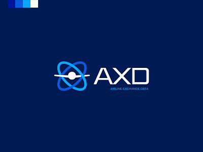 Logo design | Air X Data blue brand identity branding cyan design elegant logo logo design logos mark modern neat tech logo typography