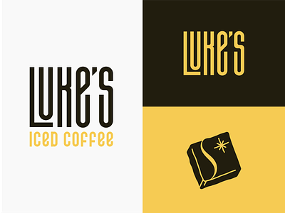 Luke's Iced Coffee / Logo design brand identity branding coffee custom type design illustration logo logo design logo mark logotype modern typography visual branding visual identity wordmark yellow