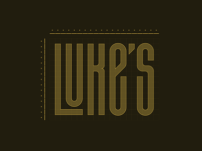 Luke's Iced Coffee / Wordmark grid brand designer brand identity branding concept custom type design graphic design grid logo logo design logo designer logo grid modern typography visual identity word mark