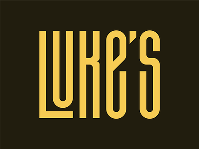 Luke's - Bold wordmark bold brand identity branding design eye-catching lettering logo logo design logotype modern type typography wordmark