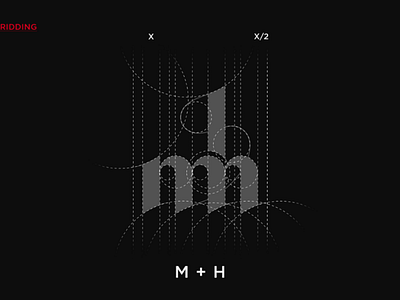 M H logo grids brand identity branding grids logo logo mark monogram typography visual identity