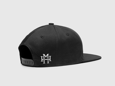 M H cap branding cap logo logo application mockup monogram typography