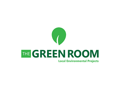 The green room logo concept environmental gps green icon leaf logo natural