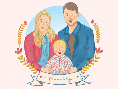 Family Portrait Illustration adobe photoshop cheerful colorful connection daughter digital digital art digital illustration digitalart family family portrait family portrait illustration father happy illustration illustrator mother portrait portrait illustration