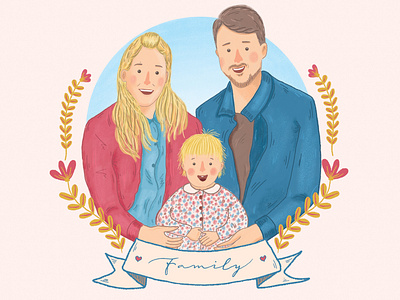 Family Portrait Illustration