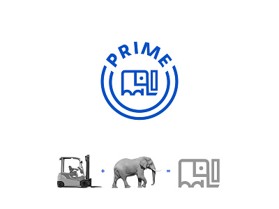 Prime Fork lifters animallogo brand identity branding design logo logodesign