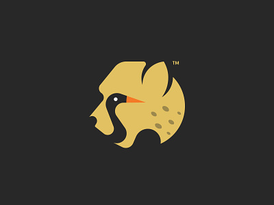Cheetah + Crane animallogo birdlogo branding cheetah hidden logo minimal negativespace