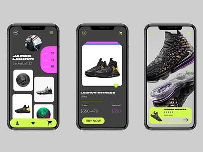 BR6 APP app design basketball branding color design nike typography ui web