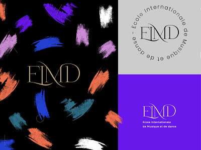 EIMD music school branding color design typography